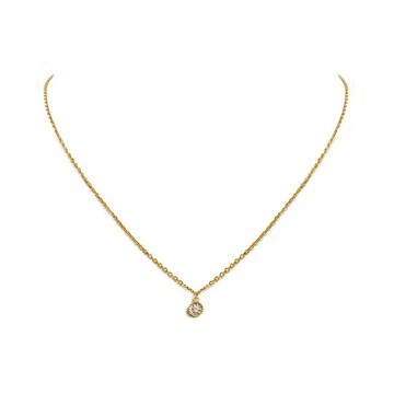 運勢 x 鋯石 手作 飾品 18K金【心靈迷霧。圓】鎖骨鍊 頸鍊