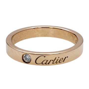Cartier 卡地亞 18K玫瑰金 C de Cartier 1PD 戒指 #50 【二手名牌BRAND OFF】