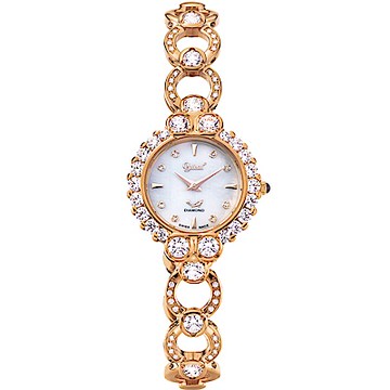 Ogival 愛其華 晶耀花綻珠寶錶 380-38DLR 白x玫瑰金