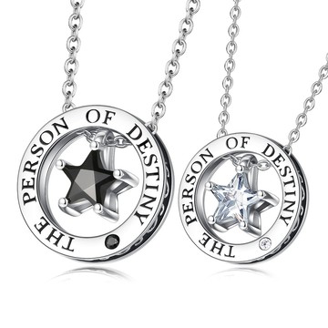 情人節禮物．純銀項鍊．對鍊．星星相伴｜客製刻字．單個價格