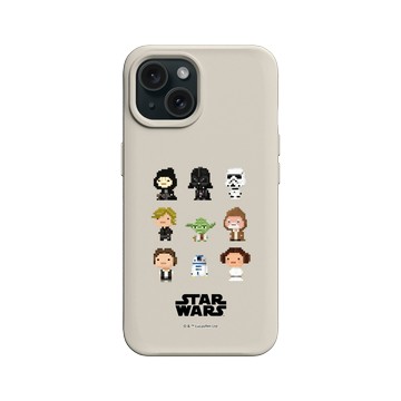 iPhone 15 SolidX 貝殼灰 - 迪士尼-星際大戰 Star Wars - 星際大戰 – Q版角色混合