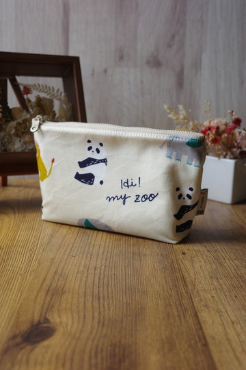 動物園的動物們 米 - 化妝包 萬用包 收納袋  | 海柏手作
