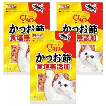 INABA 食鹽無添加 柴魚片  50g  3包  無鹽柴魚