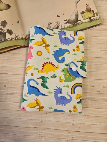 恐龍 拉鍊兒童手冊套 寶寶手冊套 書衣可繡字