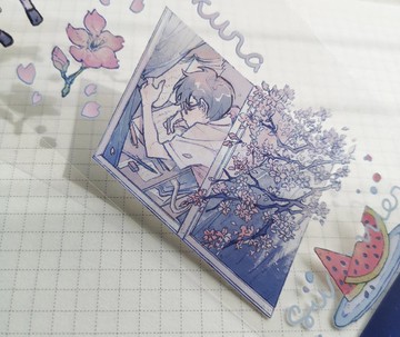 初夏的風 少年 初夏 桜 夏色 貓 雨 ナチュラル PET 和紙膠帶