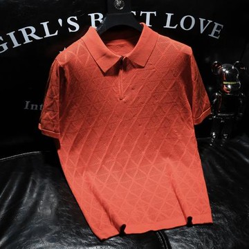 LORK&DEEM 設計感百搭鏤空針織短袖夏季時尚拉鏈翻領修身Polo衫