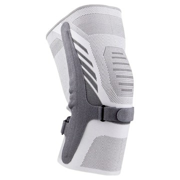 A-ZEAL 3D針織透氣高彈力減震 彈簧支撐綁帶加壓護膝  M  淺灰色  1個