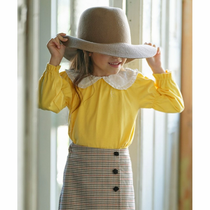 オンワード】 組曲 KIDS>トップス 【110-140cm】ビッグカラー ブラウス  