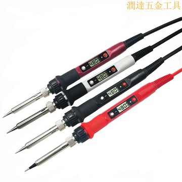 電烙鐵 可調溫電烙鐵  恆溫電烙鐵  電烙鐵工具 數顯電烙鐵80W 110V大功率內熱式可調溫恆溫電焊筆家用維修工具