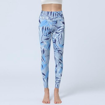 任-【ALLK 歐楷】促銷 印花韻律瑜珈褲 圖片色(尺寸L-XL/中大尺碼/運動/健身)