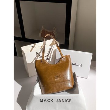 MackJanice輕奢時尚質感大容量托特包女士2024新款潮流單肩斜挎包
