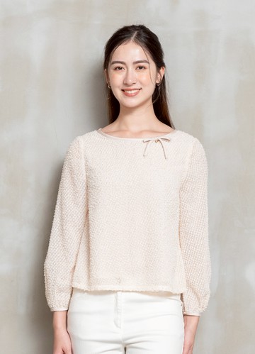 溫柔手書剪花雪紡上衣