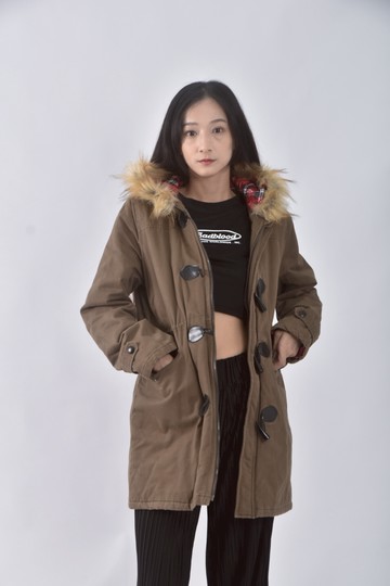 加購優惠(S) ob style質感棉質連帽綠色外套