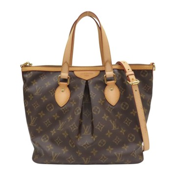 LOUIS VUITTON LV 路易威登 Palermo PM 兩用包 棕色 原花帆布 M40145 二手精品 【二手名牌BRAND OFF】