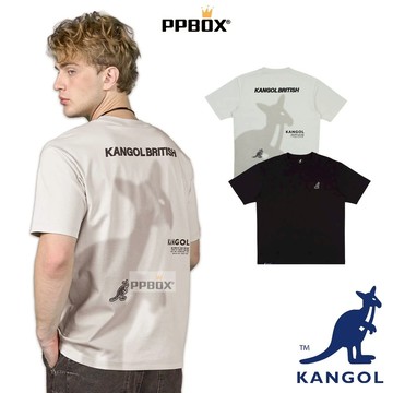 KANGOL 袋鼠 落肩投影大袋鼠短T【66251006】時尚 T恤 短袖 上衣 衣服 素T 情侶裝 日韓穿搭