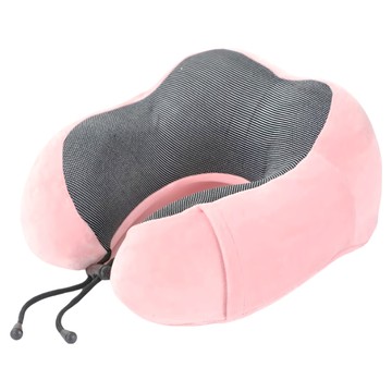 M型頸枕 附贈收納袋  粉紅色  25 x 27 x 14cm