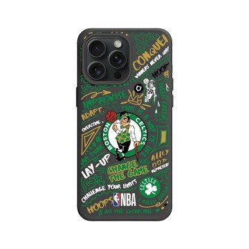 iPhone 15 Pro Max SolidX 黑 - NBA - 塗鴉系列-波士頓塞爾提克 Boston Celtics - Graffiti