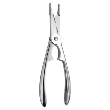 Couselect 吃蟹工具 自動回彈蟹鉗夾 XQ  1支  4~6 x 2 x 18cm  銀色