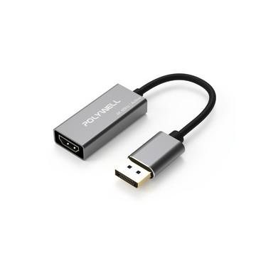 POLYWELL DP轉HDMI 訊號轉換器 公對母 4K60Hz 主動式