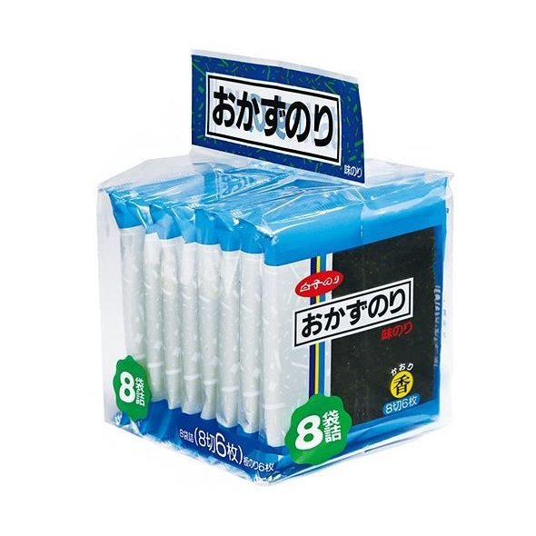 白子のり おかずのり 香(味のり) 8袋(8切6枚)×20袋入｜ 送料無料 味付のり 海苔 あじのり 味つけのり