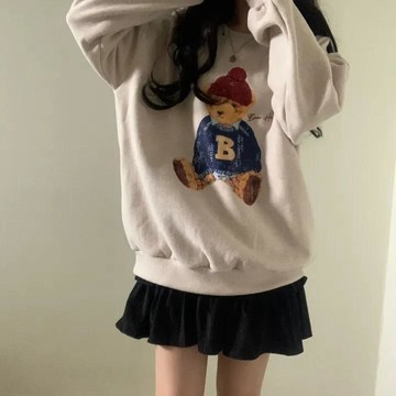 已售9642件💖Vuja de 純棉圆领衛衣 大學t 薄衛衣 長袖上衣 oversize 大學t 潮流衣服 ins 刷