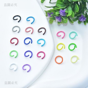 上心好貨💙【拚豆展示配件】10mm烤漆彩色開口圈拼豆鑰匙扣配件手工拼豆工具鏈條diy可愛配件0C5D