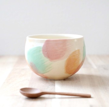 彩色化妝刷圖案茶杯/春天的顏色3