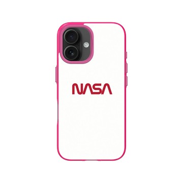 iPhone 16 Clear 粉漾桃 - NASA - The Worm (White)