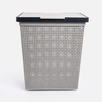 泰國DKW 編織紋洗衣籃 69L 沉穩灰