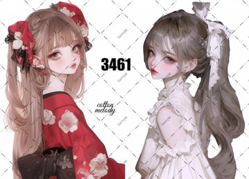 original sticker no.3461 人物貼紙 原創貼紙 原創人物貼紙 裝飾貼紙 cotton melody