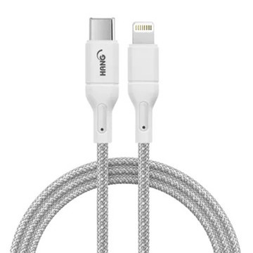 HANG R18 編織快充線 TypeC to Lightning  2m  灰色  1條