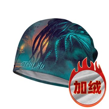 設無界 西方神話克蘇魯拉萊耶之主復古堆堆帽男女帽子包頭帽000E