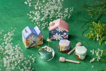 婚禮小物 l 囍寓 Sweet Home 精巧蜂蜜一入組