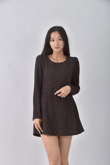 (S) marvelous質感圓領灰色洋裝