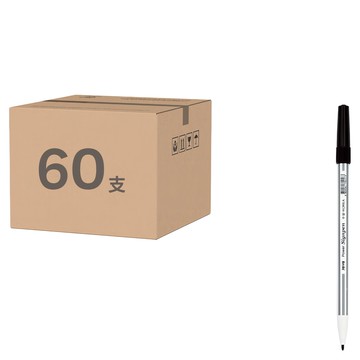 JAVAPEN 能量簽字筆 黑色 書寫流暢/色彩飽和/0.6mm圓筆尖  60支