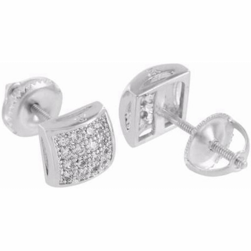 ジュエリー イヤリング スタッド マスターオブブリング メンズ Screw Back イヤリング 7 Mm Simulated ダイヤモンド スクエア Shape スタッズ ブランド New 通販 Lineポイント最大0 5 Get Lineショッピング