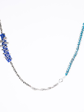 HR 382N_Silver Fabric Necklace