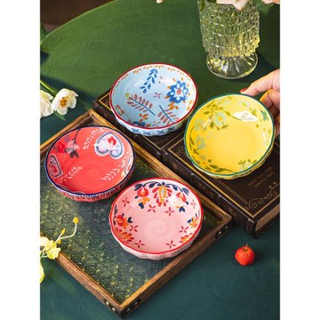 田園秘語吐骨碟家用蘸料碟陶瓷小碟子調料碟精致蘸料碗小菜碟醋碟