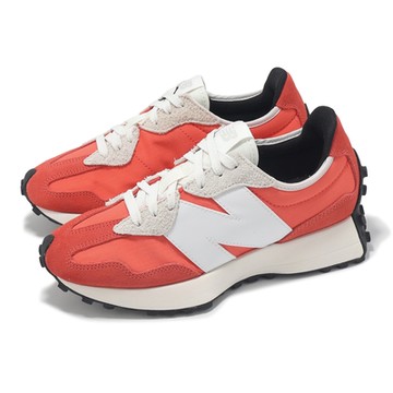 New Balance 休閒鞋 327 男鞋 女鞋 橘紅 白 麂皮 拼接 復古 情侶鞋 NB U327SBB-D