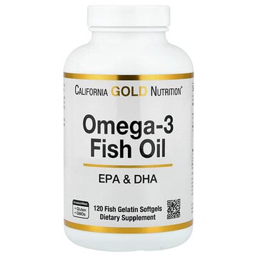California Gold Nutrition, Omega-3 魚油，120 粒魚明膠軟膠囊（每粒軟膠囊 1,250 毫克）