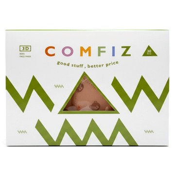 COMFIZ 康菲 3D兒童醫療口罩 7~12歲適用  30片  1盒  熊寶貝 棕色