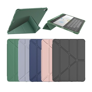 OMG iPad Air7/M3 11吋(2025版)變形金剛智能休眠喚醒平板皮套 多折帶筆槽保護套 平板保護殼 支架套