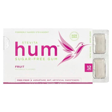 Stevita Naturals, Hum™，無糖口香糖，水果味，12 片