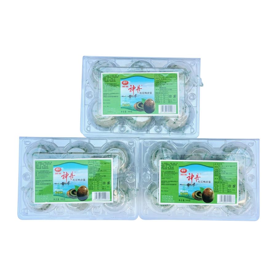 ピータン 神丹 皮蛋 6個×3セット (計18個) 高級珍味 中国のブランド品