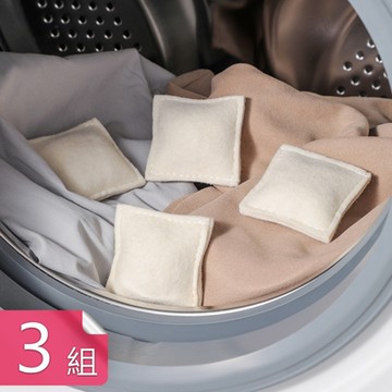 【荷生活】防纏繞防靜電加速烘乾烘衣球 吸附毛絮飽滿填充耐用羊毛球-三入組3組