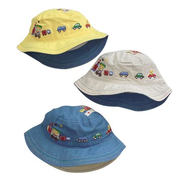 Baby童衣 可愛小熊汽車遮陽漁夫帽 寶寶遮陽帽  88953