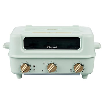 Dowai 多偉 摺摺鍋多功能烤箱電烤盤 薄荷綠  DT-1005