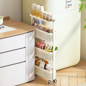 廚房夾縫小推車蔬菜調料置物架落地多層衛生間多功能收納架