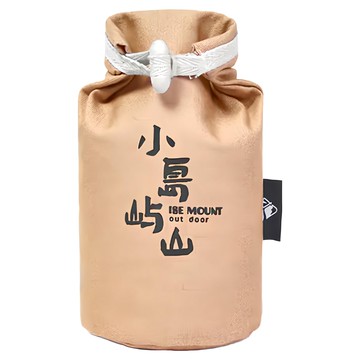 ISE MOUNT 小島嶼山 露營用束口糧食米袋 乾糧收納 適用於2-4個人 1KG大容量 帆布材質  薄柿黃  1個