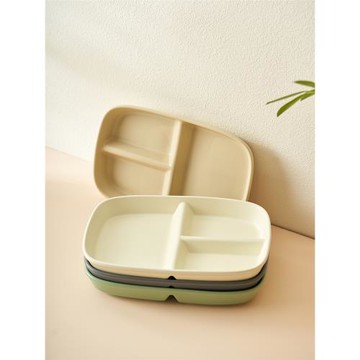 肆月分格餐盤家用減肥定量水果盤分餐分隔餐盤陶瓷盤早餐盤一人食